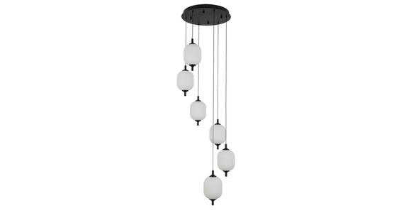LED-HÄNGELEUCHTE 47/150 cm - Schwarz/Weiß, Trend, Kunststoff/Metall (47/150cm) - Novel