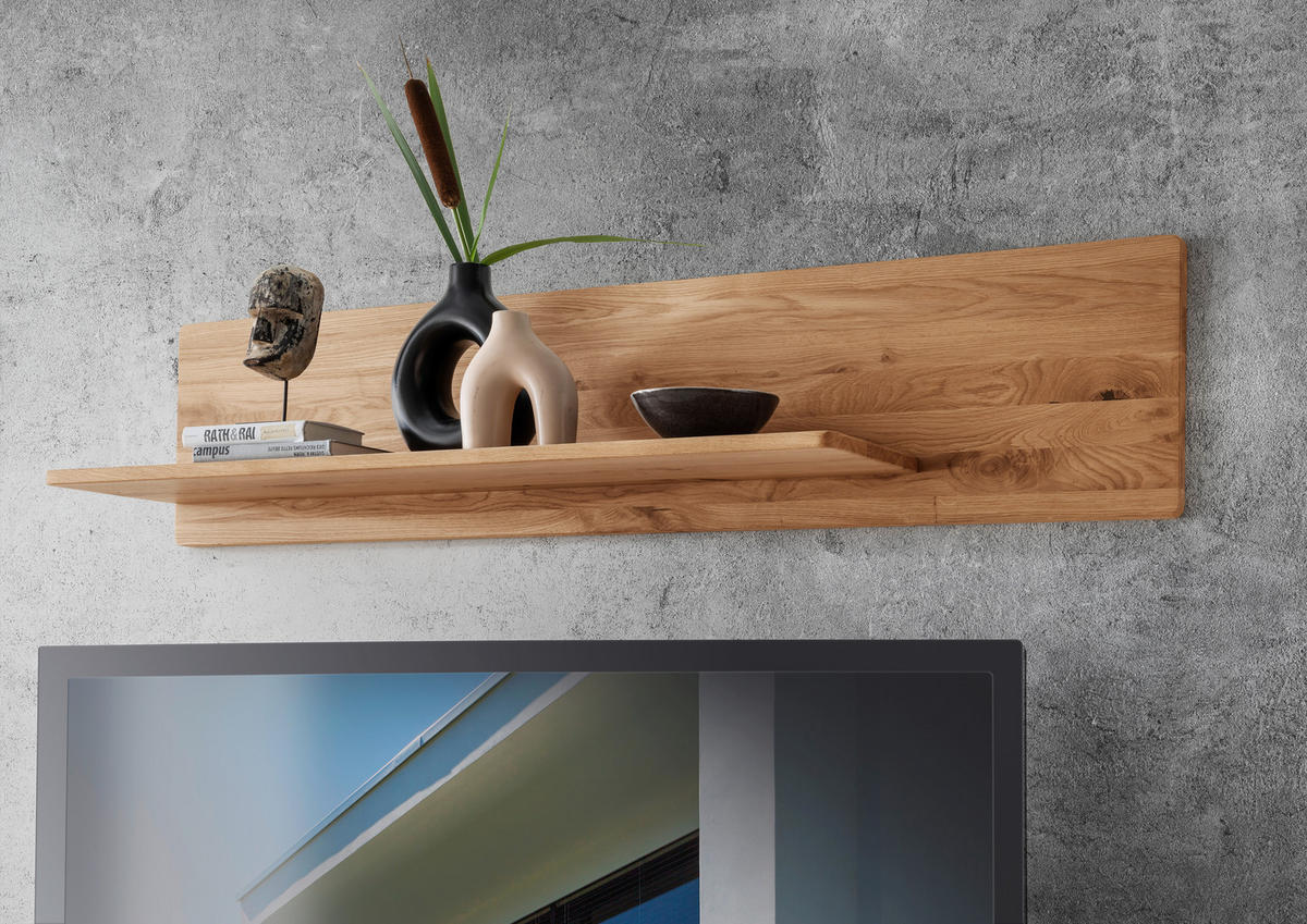 WANDBOARD Holz Wildeiche massiv Wildeiche  - Wildeiche, Basics, Holz (125/25/20cm) - Livetastic