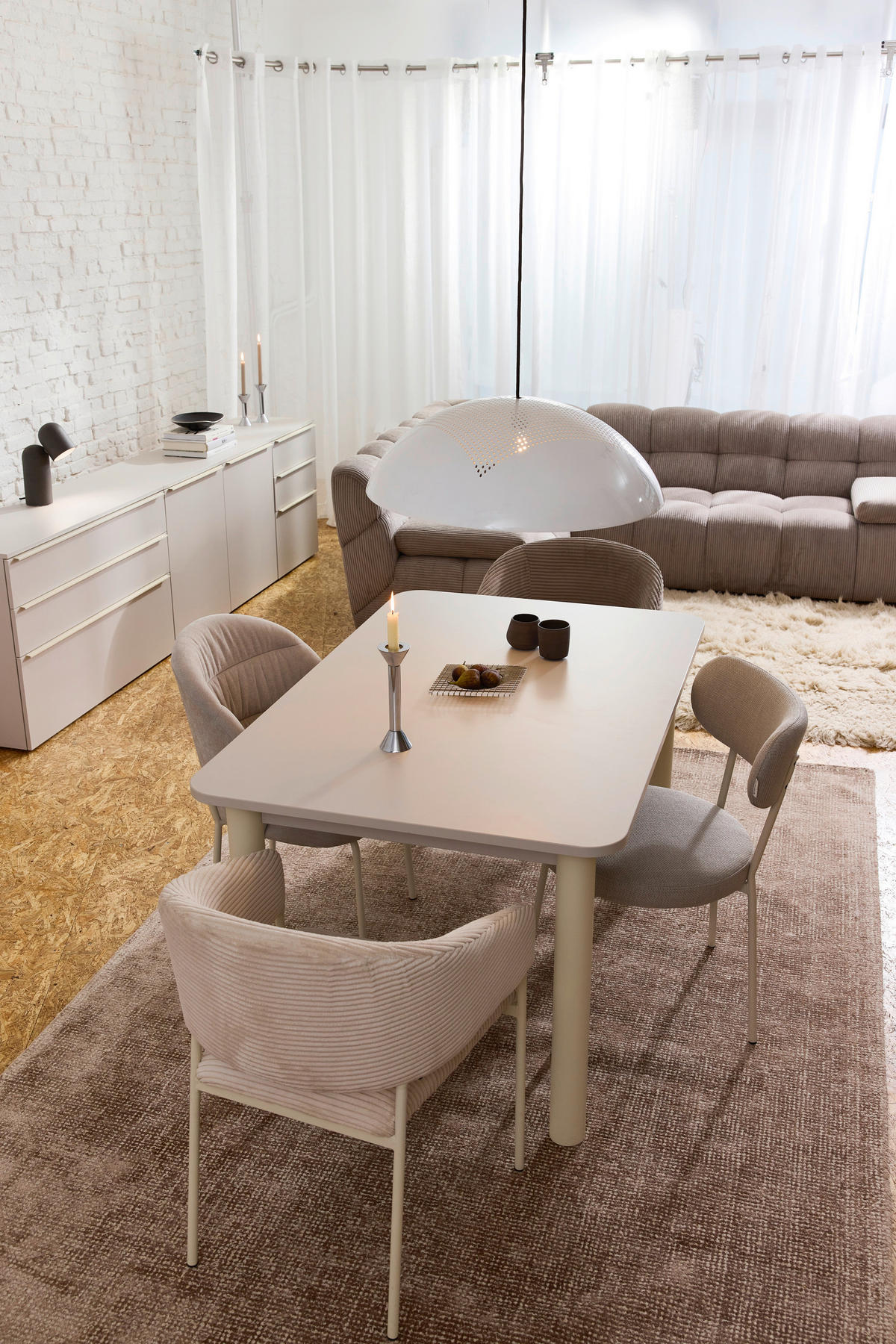 ESSTISCH in Metall, Holzwerkstoff 140/90/76 cm   - Greige/Weiß, Natur, Holzwerkstoff/Metall (140/90/76cm) - Tom Tailor