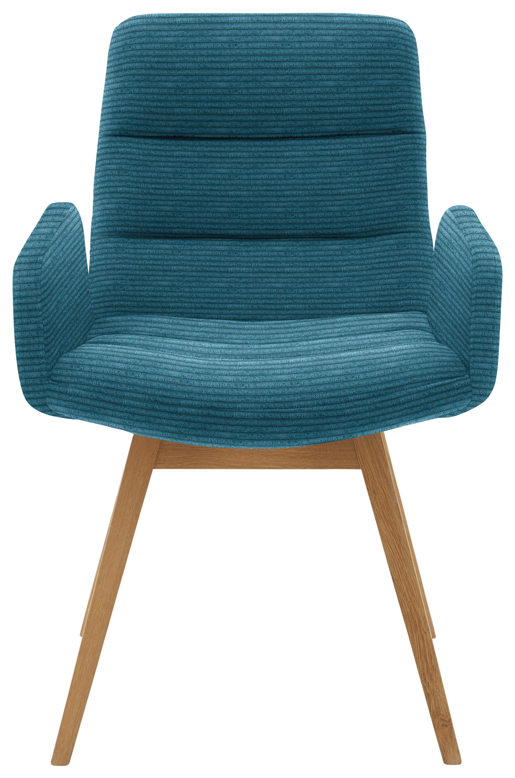 ARMLEHNSTUHL  in Cord  - Petrol/Naturfarben, Design, Holz/Textil (61/88/66cm) - Dieter Knoll