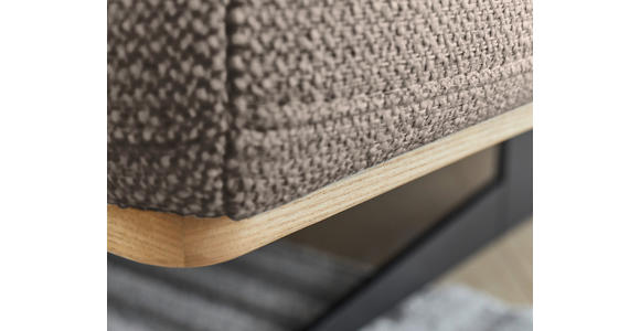 ECKSOFA Cappuccino Struktur - Eichefarben/Schwarz, Design, Holz/Textil (305/163cm) - Novel