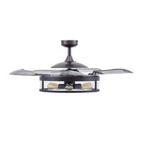 DECKENVENTILATOR  122/41 cm    - Transparent/Schwarz, Basics, Kunststoff/Metall (122/41cm) - P & B