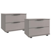 NACHTSCHRANKSET 52/40/38 cm  - Schwarz/Sahara, Design, Holzwerkstoff/Kunststoff (52/40/38cm) - Carryhome