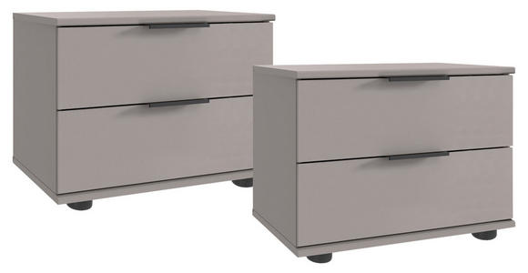 NACHTKÄSTCHENSET 52/40/38 cm  in Sahara  - Schwarz/Sahara, Design, Holzwerkstoff/Kunststoff (52/40/38cm) - Carryhome