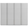 SCHWEBETÜRENSCHRANK 271/223/68 cm 4-türig Grau  - Chromfarben/Grau, Design, Holzwerkstoff/Metall (271/223/68cm) - Novel