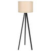 STEHLEUCHTE 38/145 cm    - Schwarz, Design, Holzwerkstoff/Kunststoff (38/145cm) - P & B