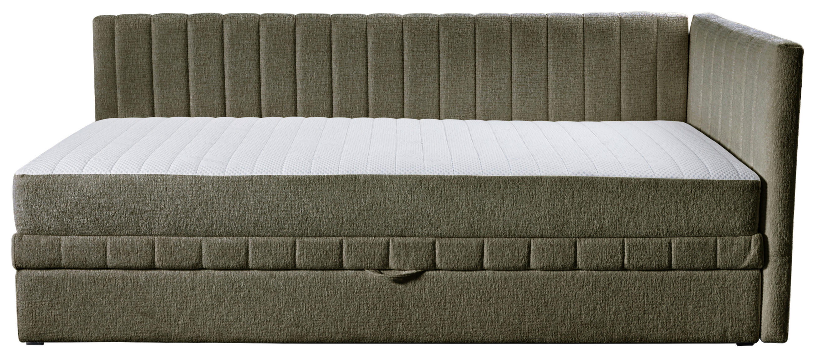 SCHLAFSOFA ROMA in Chenille, Jacquard Grün  - Schwarz/Grün, Design, Kunststoff/Textil (212/83/99cm) - MID.YOU