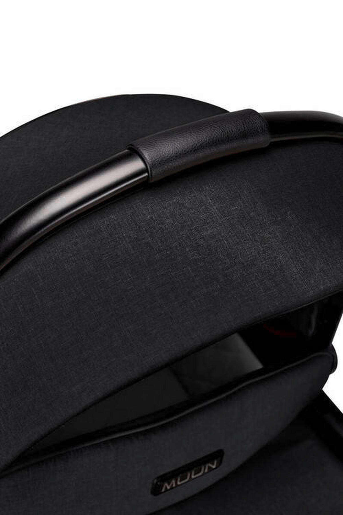 KINDERWAGENSET  Aura Set  Onyx Melange  - Schwarz, Basics (140/61/115cm) - Moon