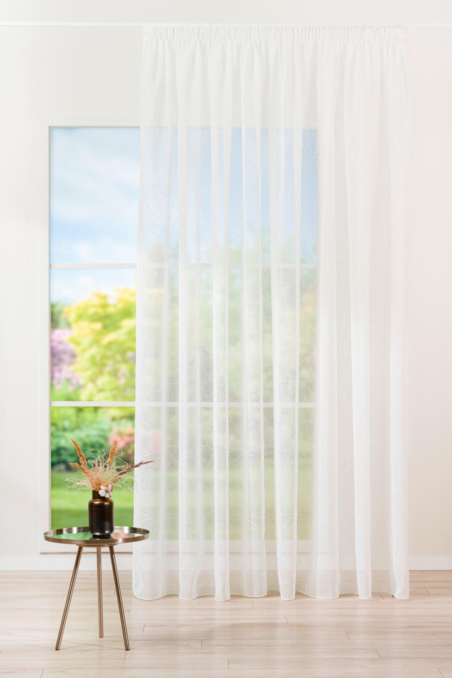 PERDEA  - alb, Basics, textil (280cm)