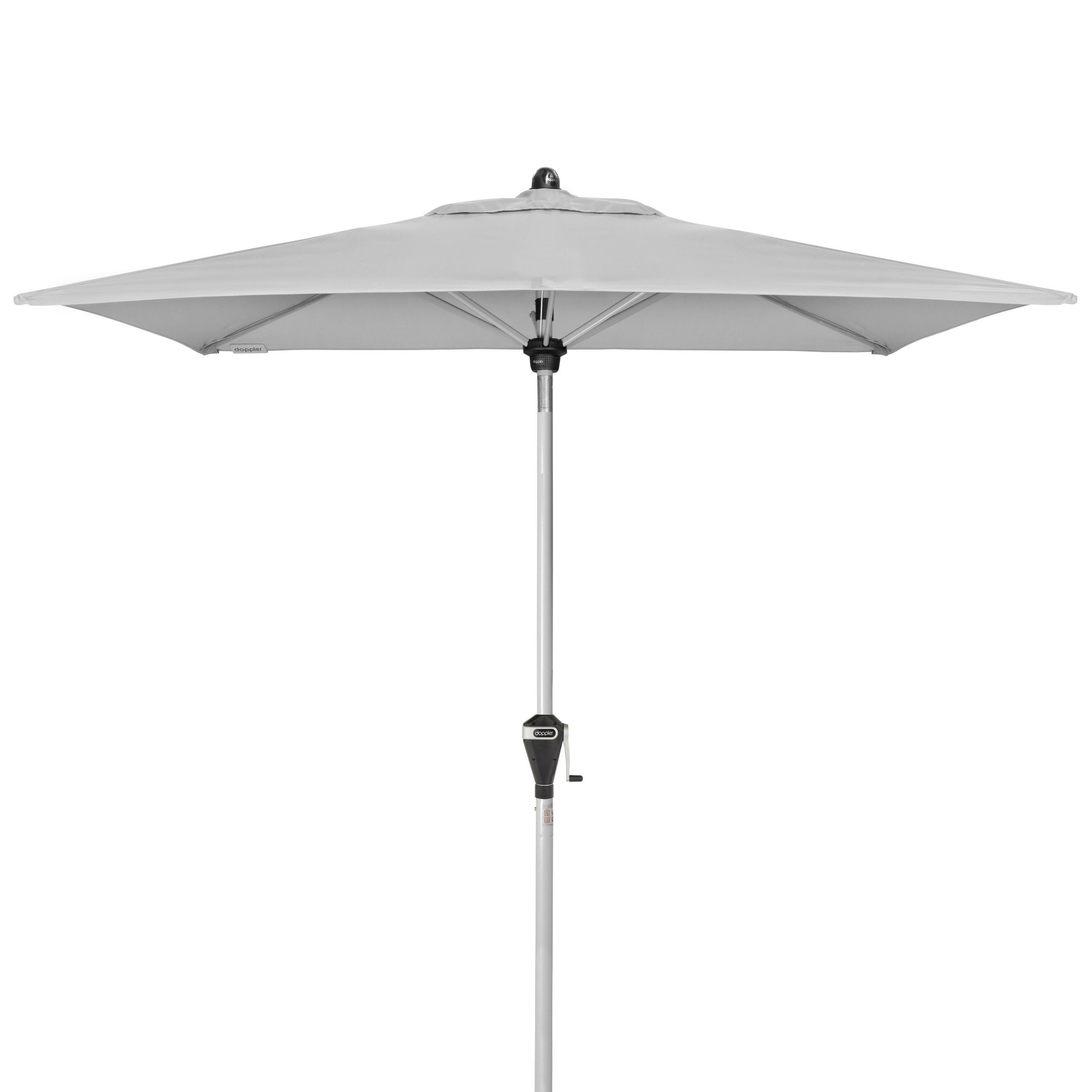 SONNENSCHIRM 210x140 cm Hellgrau  - Silberfarben/Hellgrau, Basics, Textil/Metall (210/140cm) - Doppler