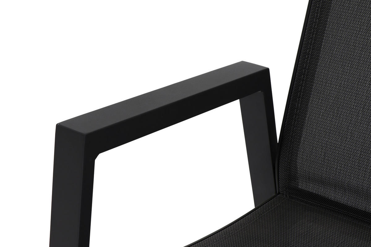 STAPELSESSEL Aluminium Anthrazit  - Anthrazit, KONVENTIONELL, Kunststoff/Metall (60/111,5/74cm) - Siena Garden