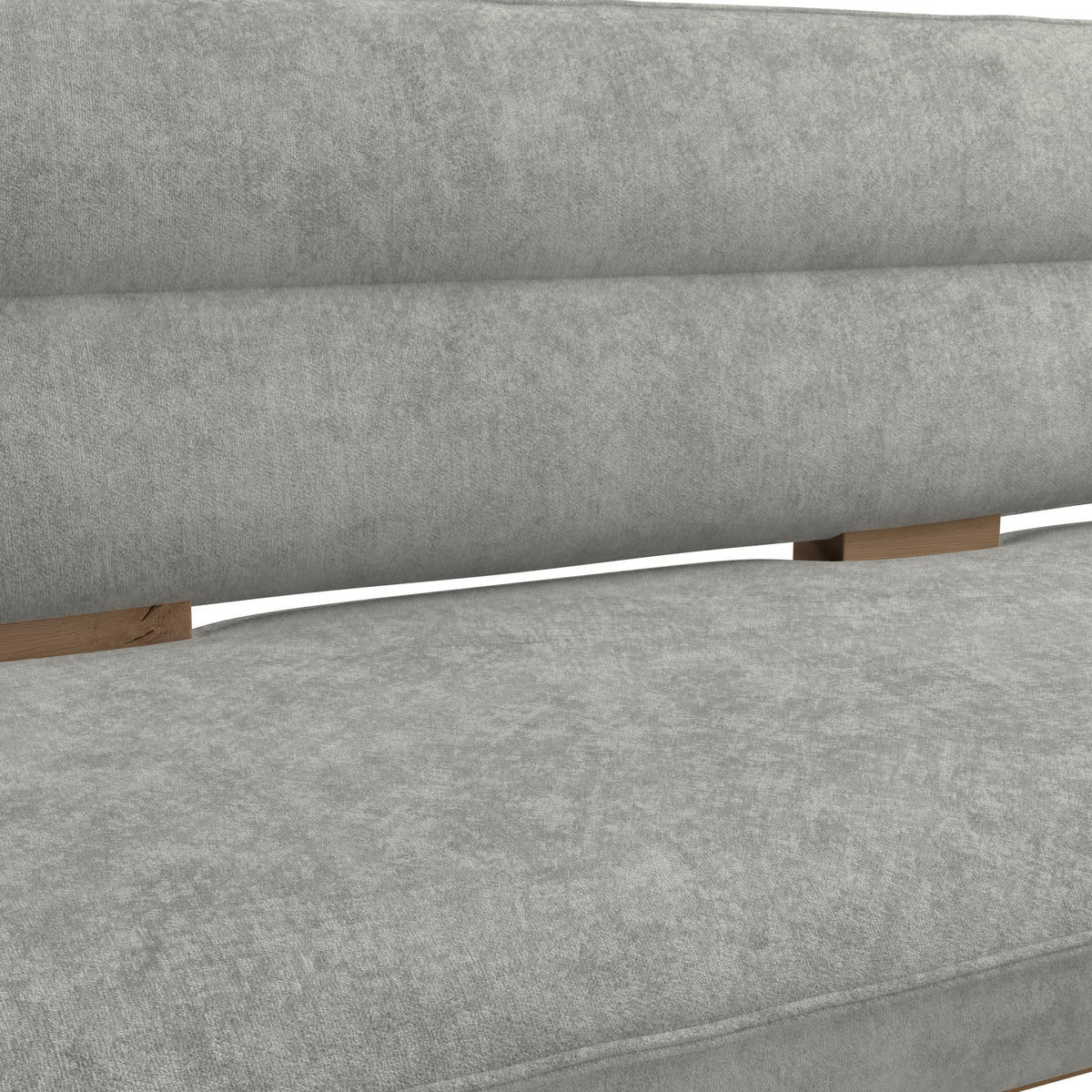 ECKBANK 232/170 cm Webstoff Hellgrau Eiche Sperrholz   - Eichefarben/Hellgrau, KONVENTIONELL, Holz/Textil (232/170cm) - James Wood