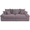 BIGSOFA Cord Rosa  - Schwarz/Rosa, Design, Kunststoff/Textil (260/90/140cm) - Ambia Home