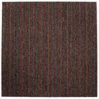 TEPPICHFLIESE Astra Stripe 520 50/50 cm in Grau, Rot  - Rot/Grau, Basics, Textil (50/50cm)
