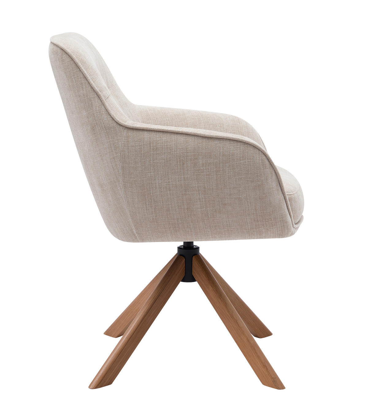 ARMLEHNSTUHL-SET 2 Stück  in Chenille  - Beige/Creme, MODERN, Holz/Textil (59/87/65cm) - Livetastic