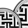 KOMBISERVICE Labyrinth 20-teilig  - Schwarz/Weiß, Design, Keramik - Novel