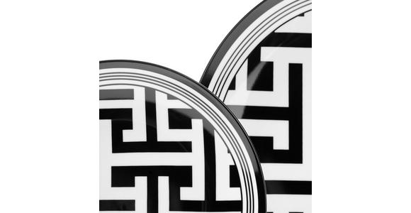 KOMBISERVICE Labyrinth 20-teilig - Schwarz/Weiß, Design, Keramik - Novel
