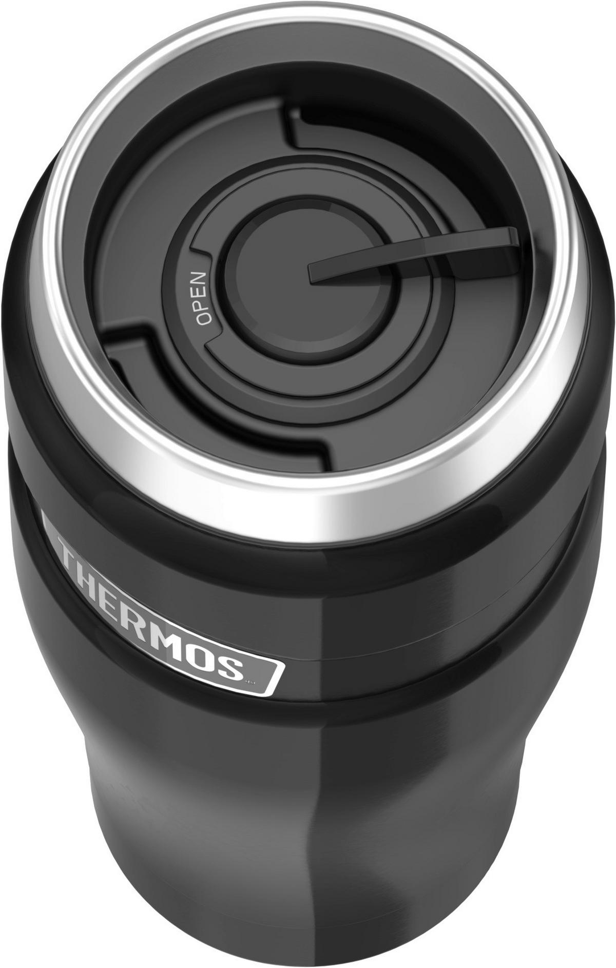THERMOBECHER Stainless King 0,47 L  - Schwarz Hochglanz, Metall (0.47l) - Thermos