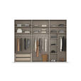 SCHWEBETÜRENSCHRANK 271/223/68 cm 3-türig Schwarz  - Chromfarben/Schwarz, KONVENTIONELL, Glas/Holzwerkstoff (271/223/68cm) - Novel