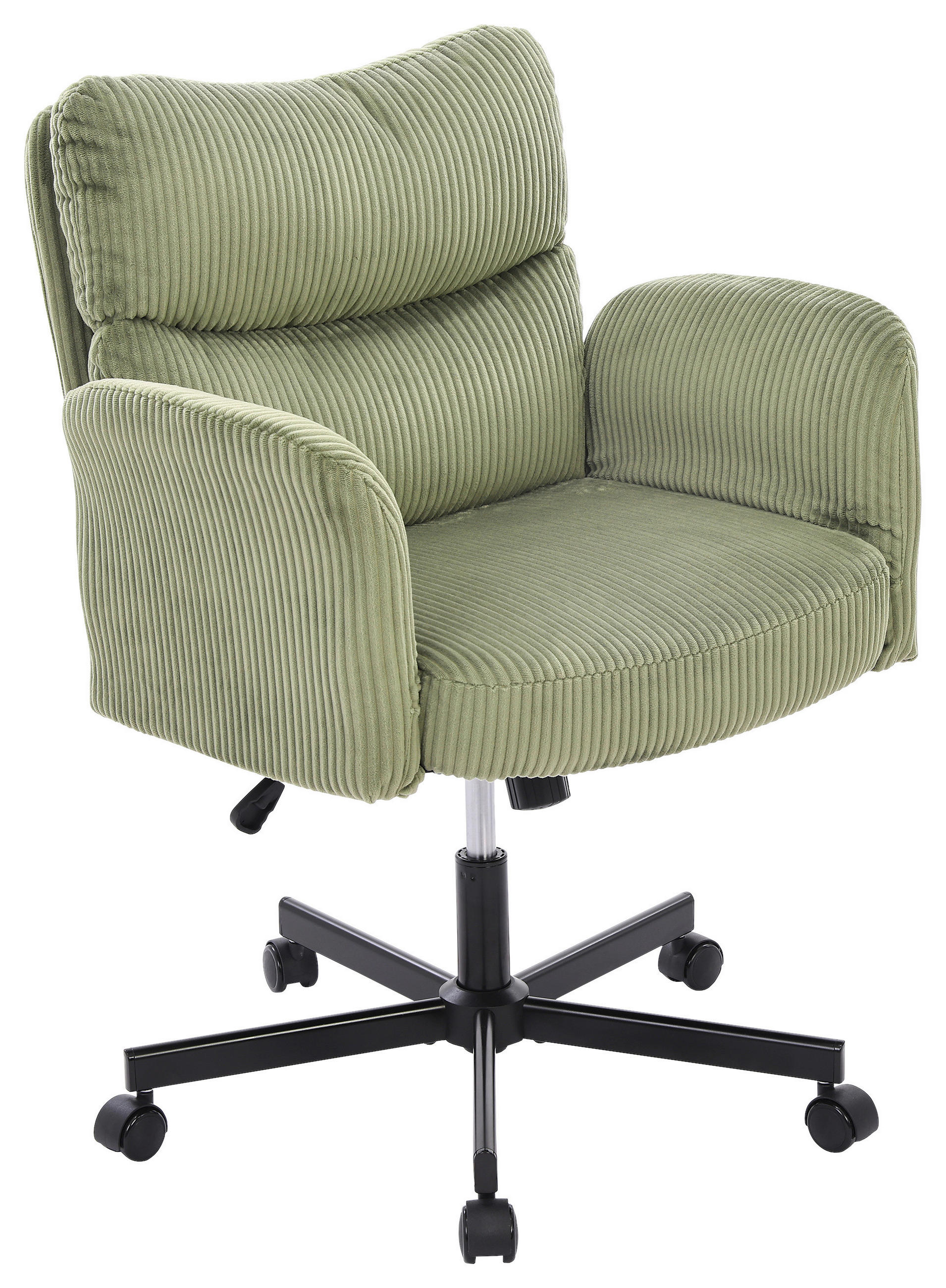 FORGÓSZÉK  kord zöld  - fekete/zöld, Modern, műanyag/textil (73/85-95/65cm) - Livetastic