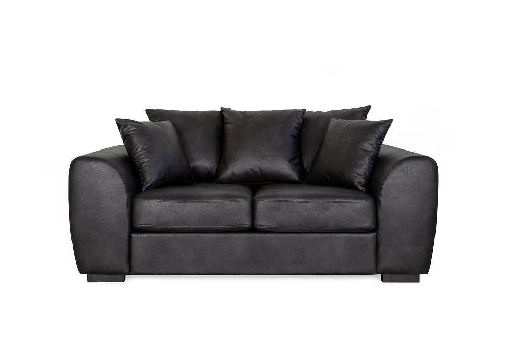 2-SITS SOFFA i trä, textil antracit  - svart/antracit, Klassisk, trä/textil (192/85/100cm) - Carryhome