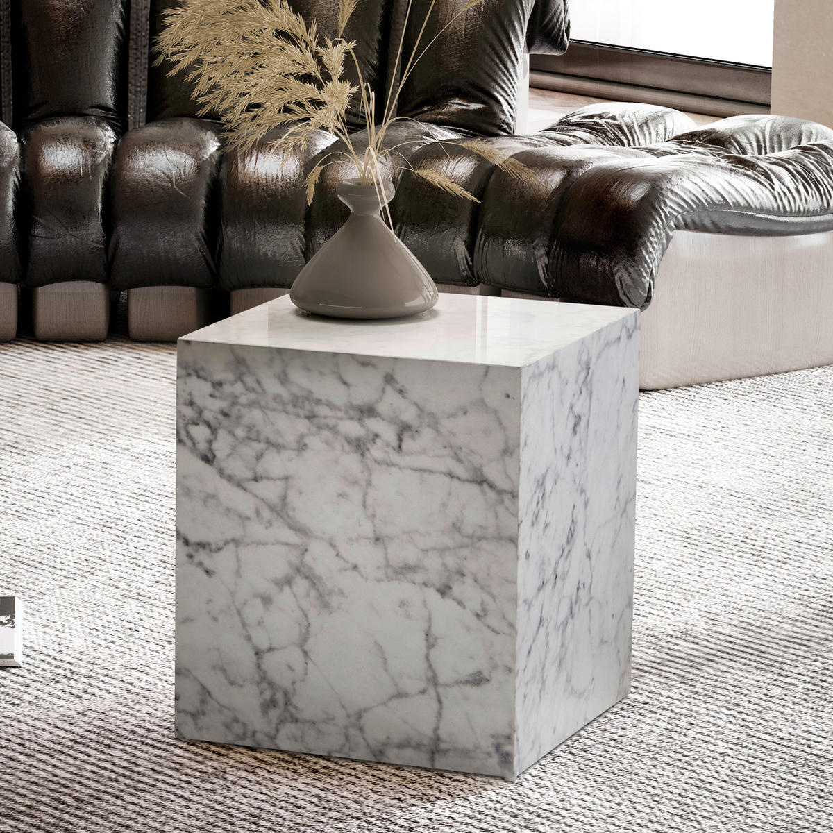 COUCHTISCH in Holzwerkstoff 40/40/45 cm   - Weiss Hochglanz, Lifestyle, Holzwerkstoff (40/40/45cm) - Livetastic