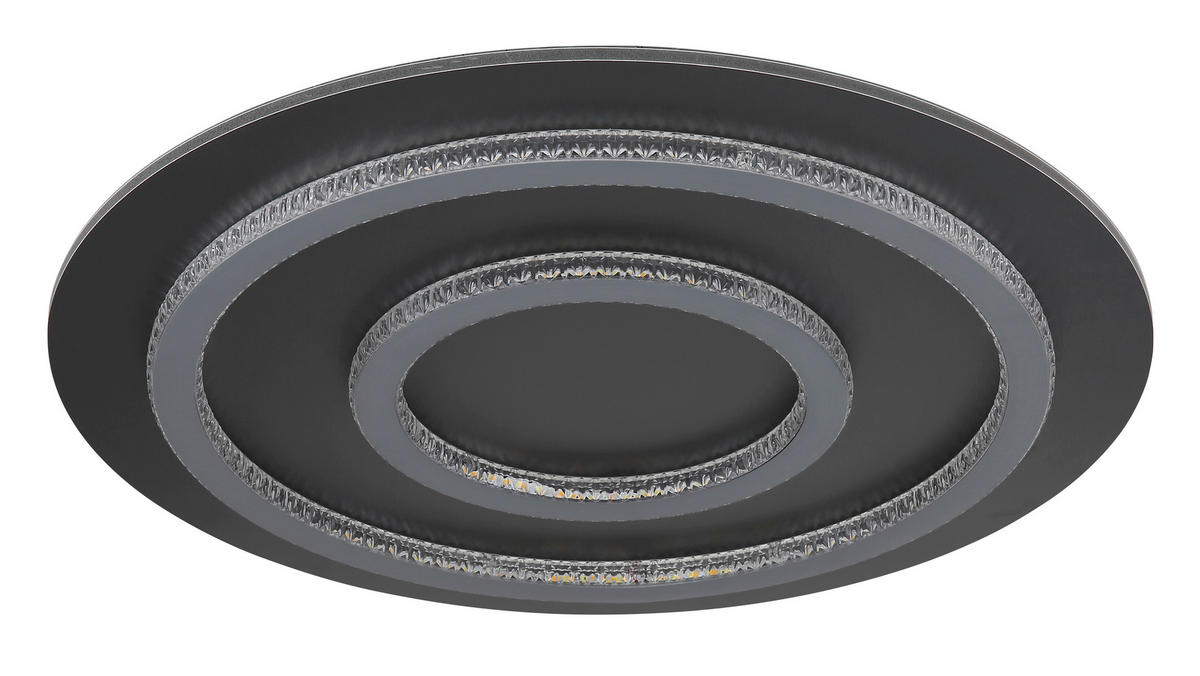 LED-DECKENLEUCHTE 55/6 cm   - Klar/Anthrazit, Design, Kunststoff/Metall (55/6cm) - Globo