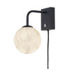 WANDLEUCHTE Carrara Globus 12 cm  - Schwarz/Weiß, Basics, Glas/Metall (12cm) - It's about Romi