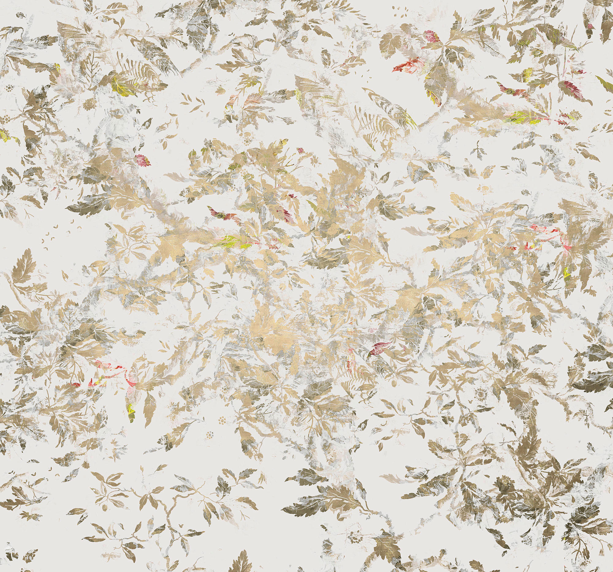 Xora Fototapete Weiß, Gold 400x280 cm