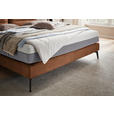 BOXSPRINGBETT 180/200 cm  in Cognac  - Cognac/Schwarz, Design, Textil/Metall (180/200cm) - Johann Jakob