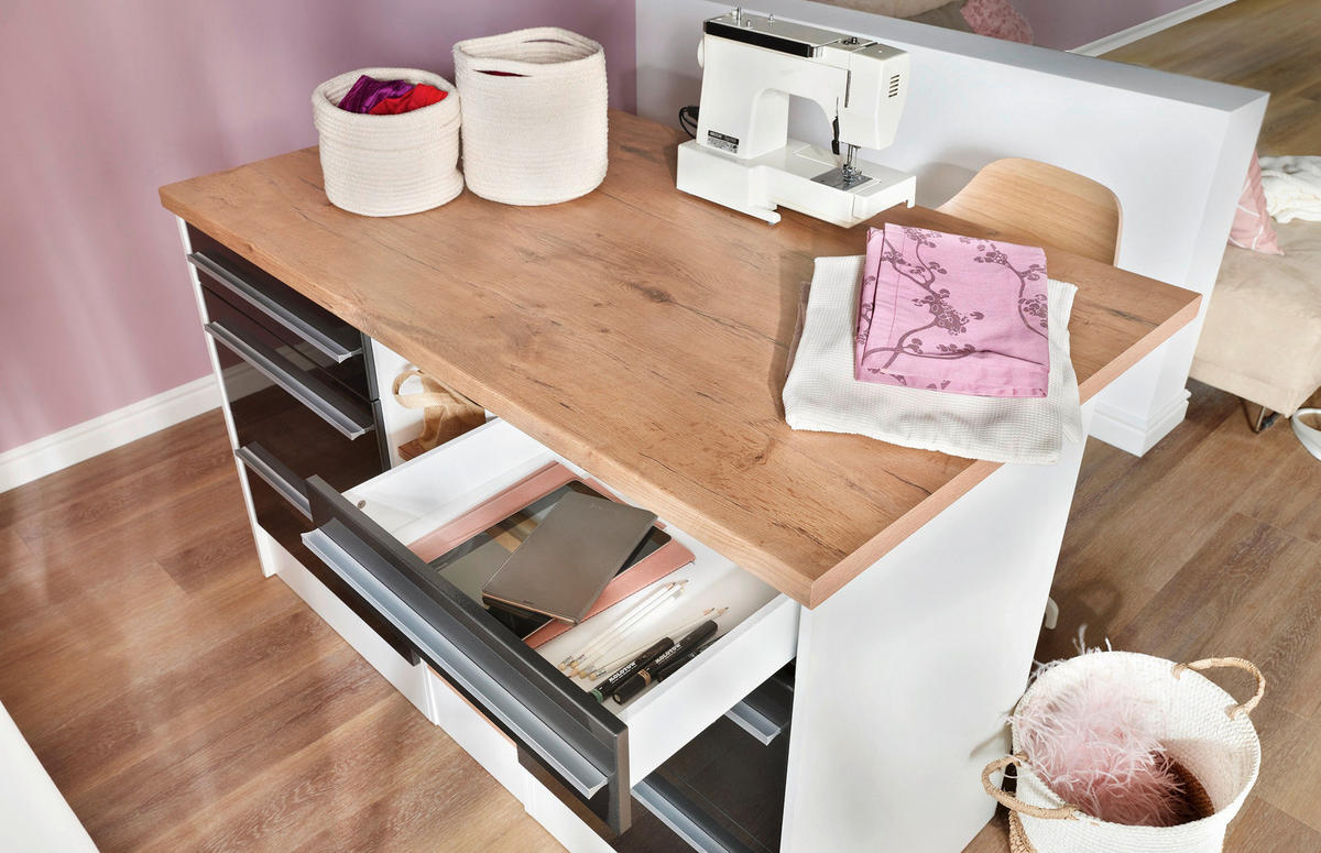 KÖKSÖ 150/91/90 cm  i grå högglans  - stålfärgad/vit, Design, trämaterial/plast (150/91/90cm) - Respekta