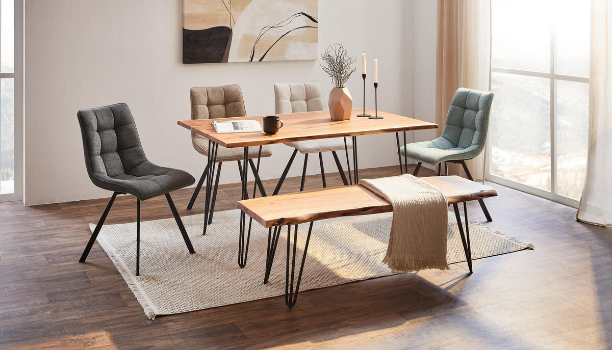 STOLIČKA, 47/61/86 cm - čierna/zelená, Design, kov/textil (47/61/86cm) - Xora