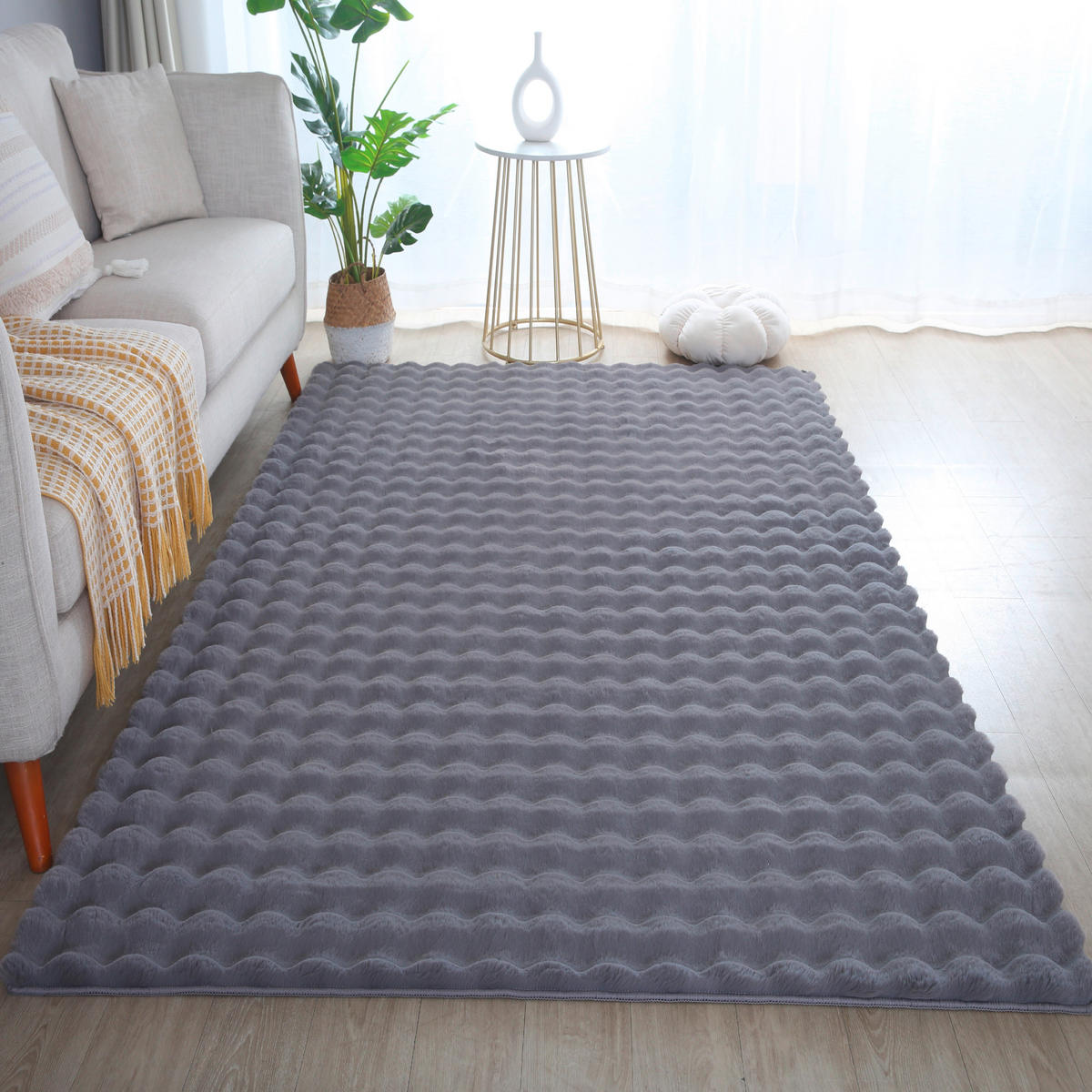 HOCHFLORTEPPICH 80/250 cm Ambiance Grau  - Grau, Basics, Textil (80/250cm)