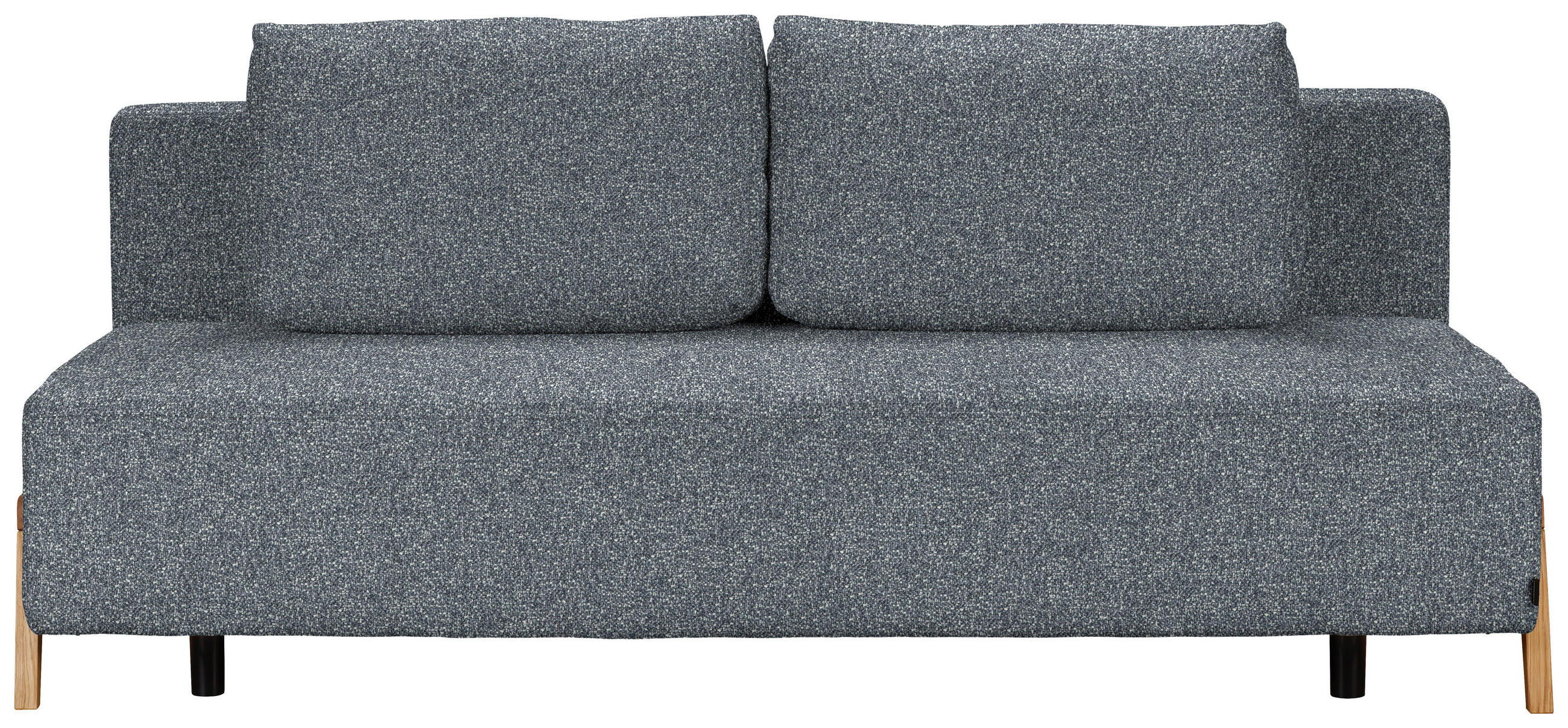 SCHLAFSOFA Bouclé Dunkelgrau  - Dunkelgrau/Naturfarben, Design, Holz/Textil (211/88/102cm) - Niels Andersson