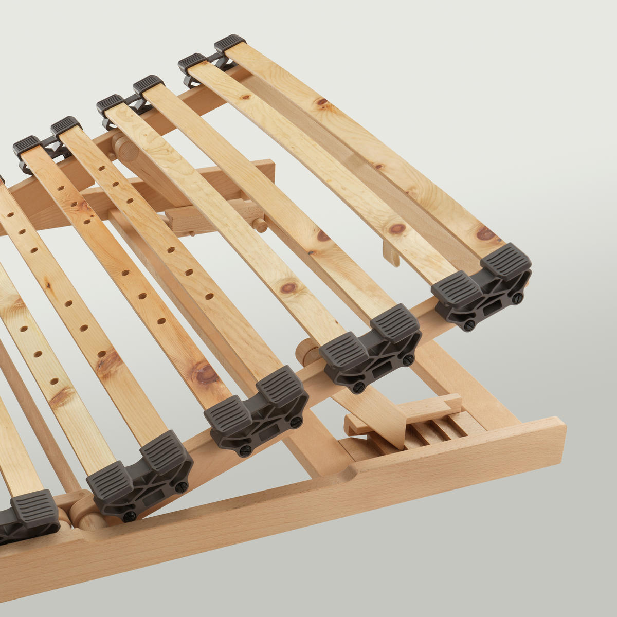 ZIRBEN-LATTENROST, metallfrei 90/200 cm  - Zirbelkieferfarben/Buchefarben, Basics, Holz (90/200cm) - Linea Natura