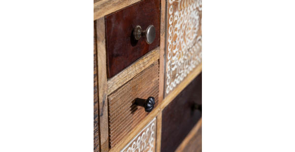 SIDEBOARD  in 114/80/39 cm  - Dunkelbraun/Messingfarben, Design, Holz/Metall (114/80/39cm) - Landscape