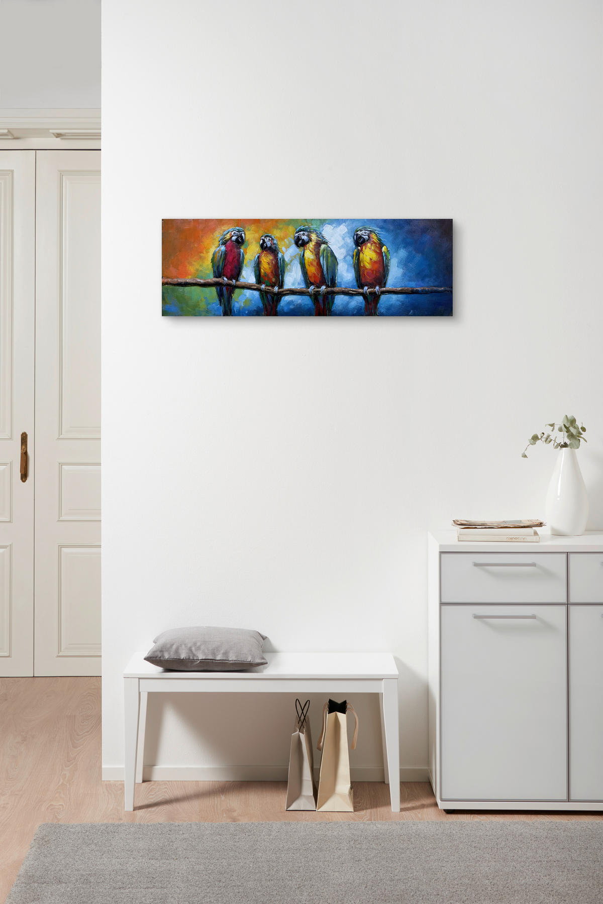 METALLBILD Tiere 90/30 cm  - Multicolor, LIFESTYLE, Metall (90/30cm) - Monee