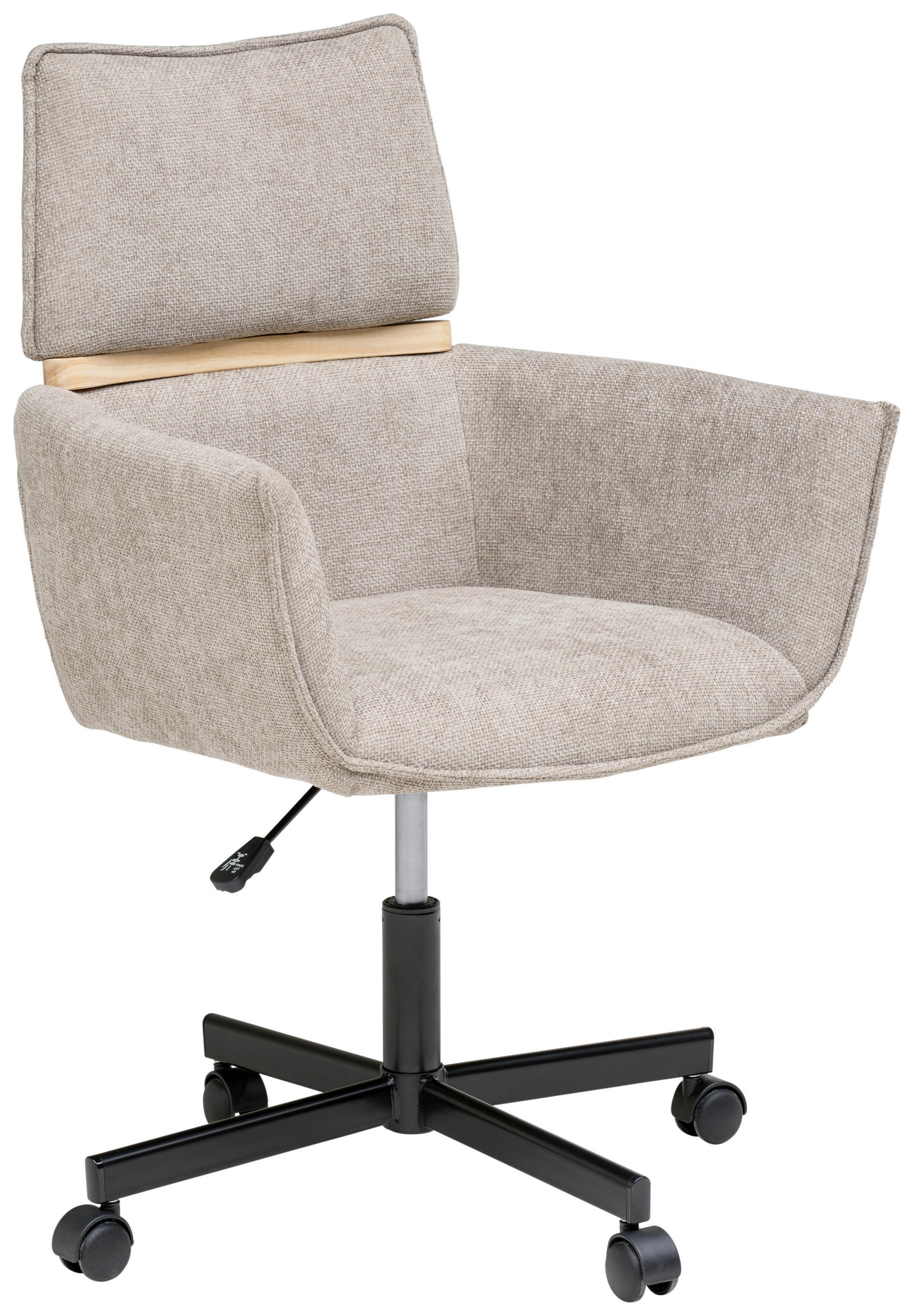 CHEFSESSEL  in Webstoff Dunkelgrau  - Dunkelgrau/Schwarz, MODERN, Holz/Kunststoff (62/86/56cm) - MID.YOU