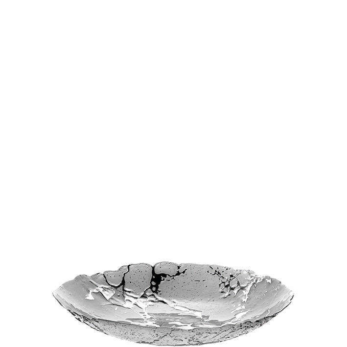SCHALE Palazzo   - Silberfarben/Weiß, LIFESTYLE, Glas (30/6/30cm) - Leonardo