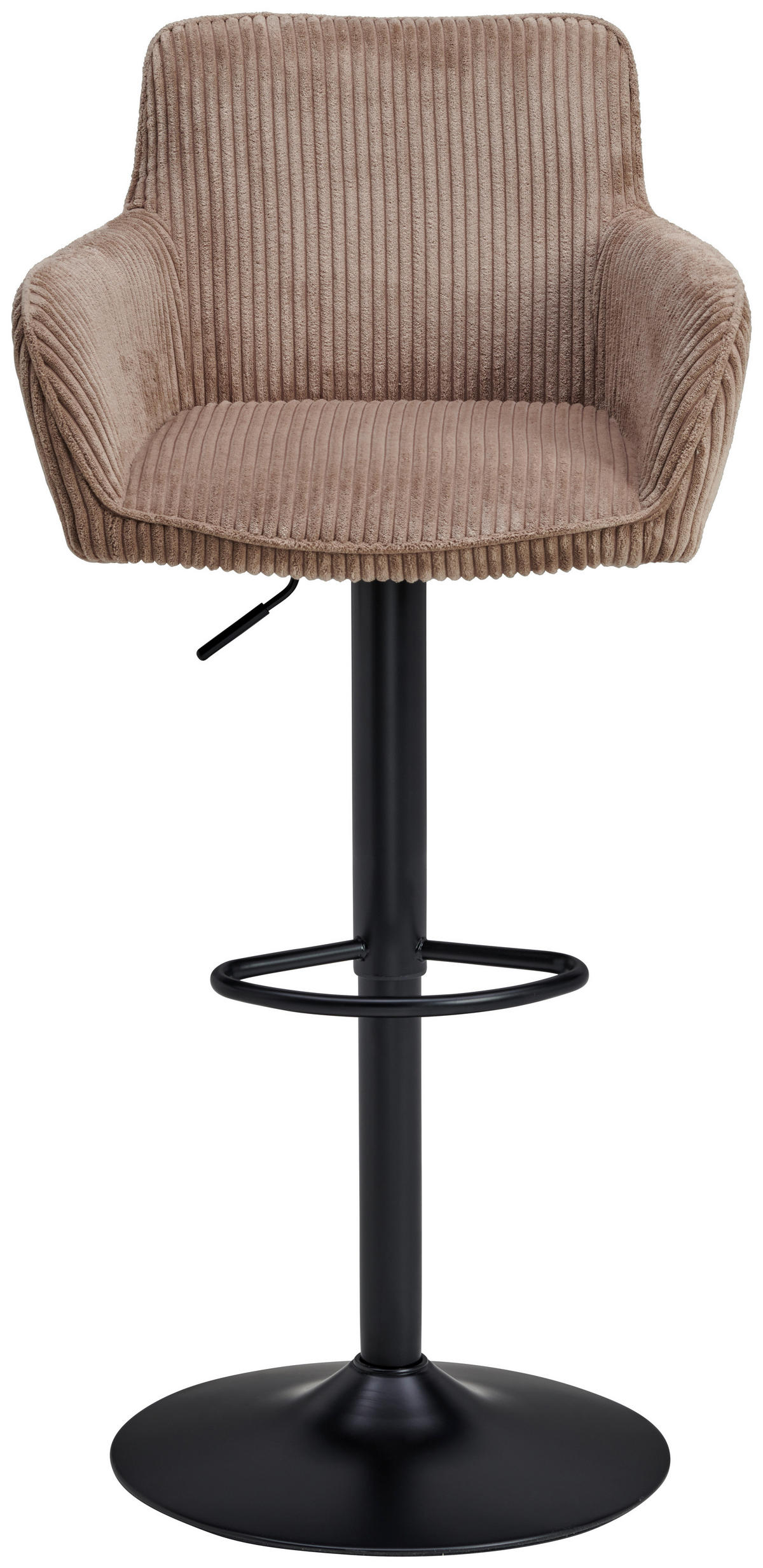 BARHOCKER in Schwarz, Hellbraun  - Hellbraun/Schwarz, MODERN, Textil/Metall (55/91.5-113/52cm) - Livetastic