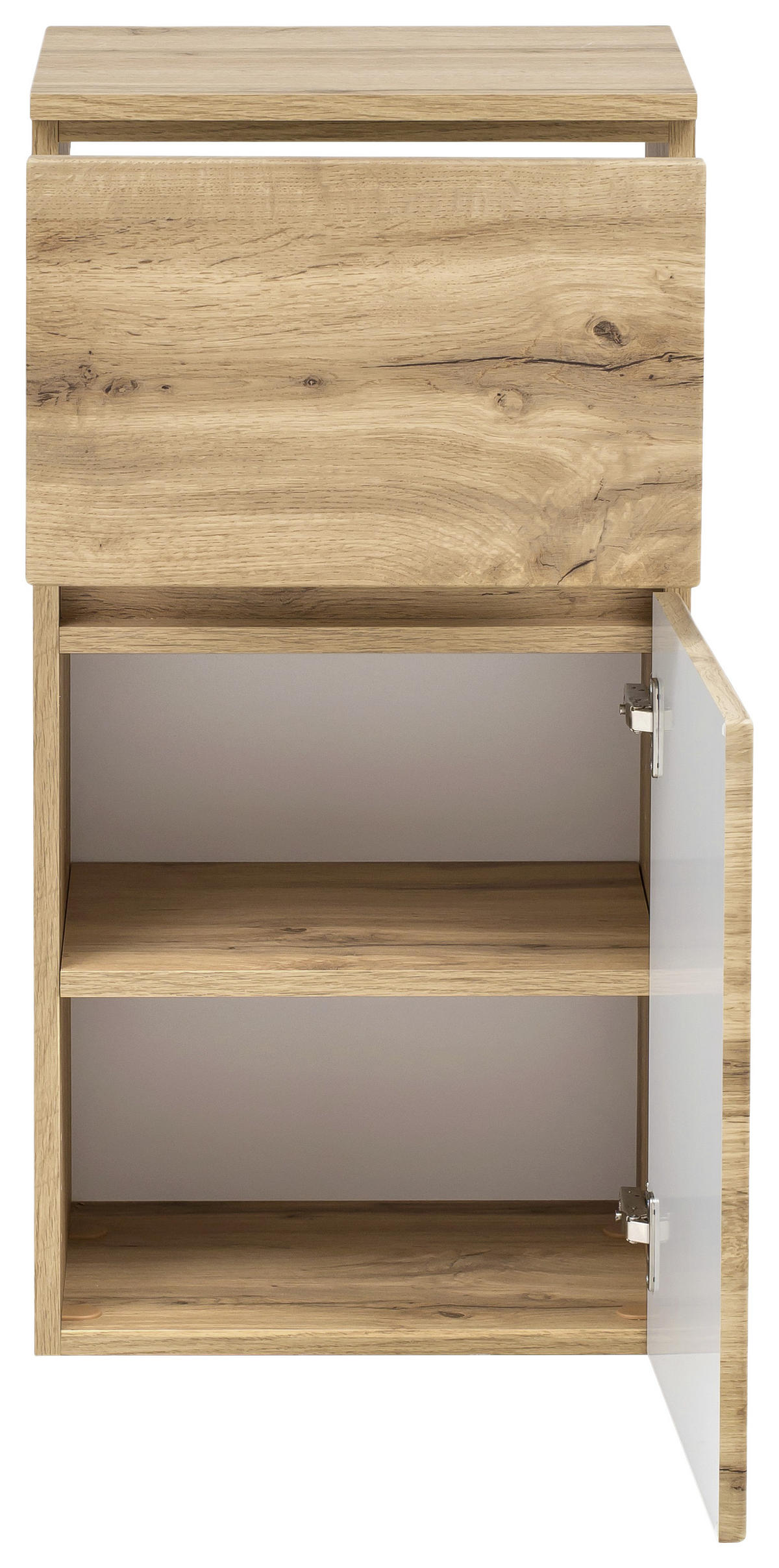 UNTERSCHRANK 40/79/35 cm   - Eichefarben/Silberfarben, KONVENTIONELL, Holzwerkstoff (40/79/35cm) - Held