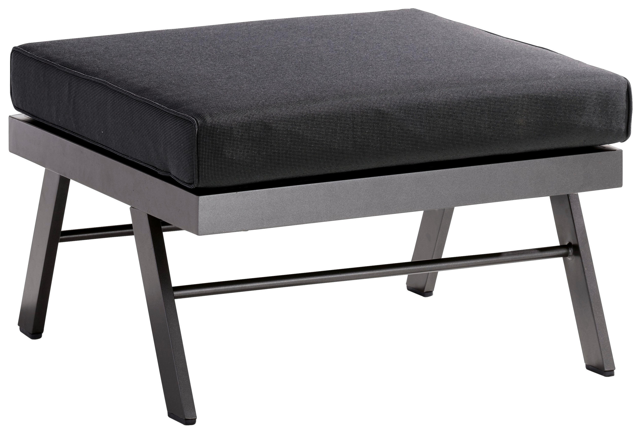 LOUNGETISCH 72/72/47 cm Metall, Textil  - Hellgrau/Grau, Basics, Textil/Metall (72/72/47cm) - Sieger