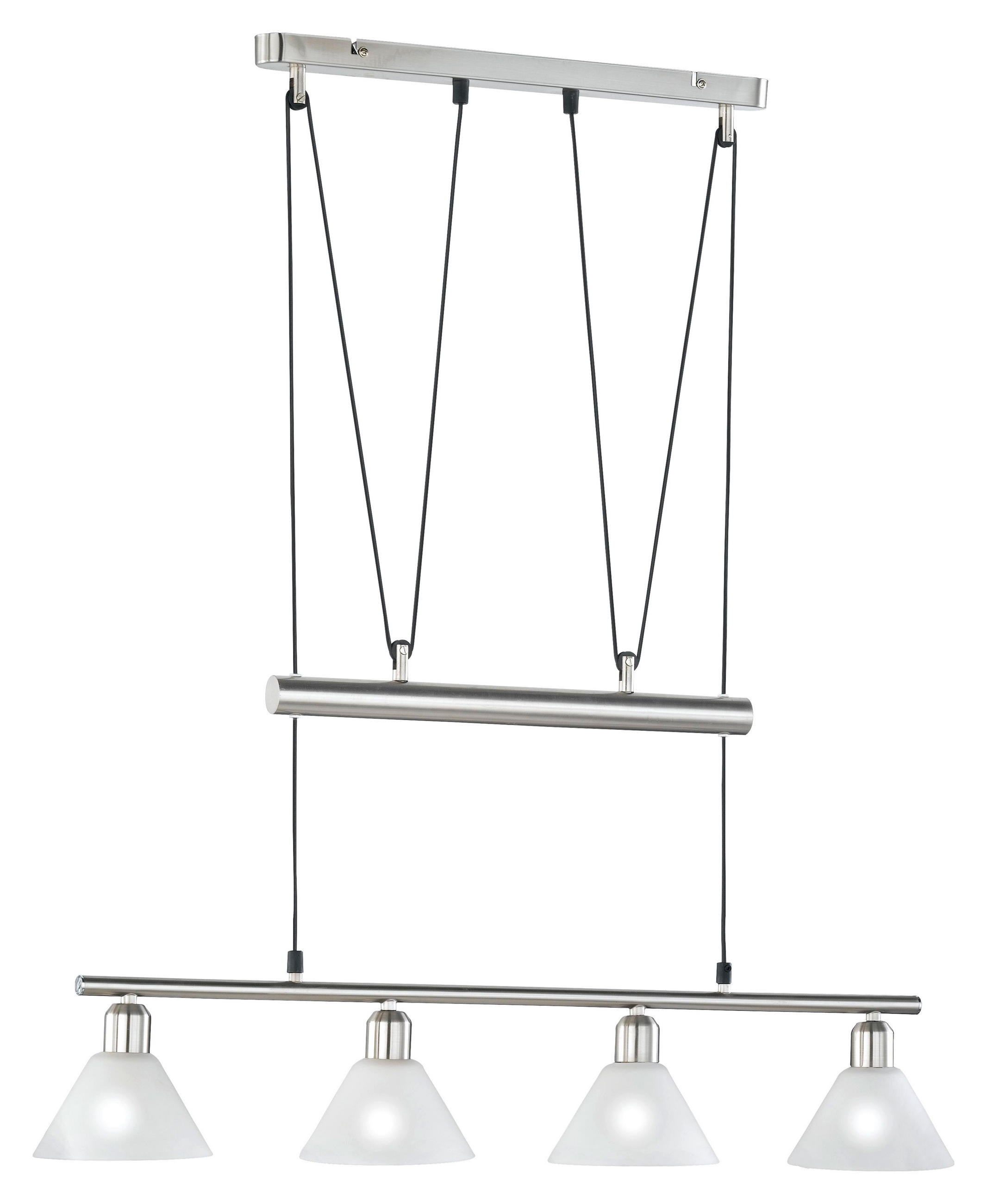 Trio Leuchten Hängeleuchte Nickel 14x180x80 cm