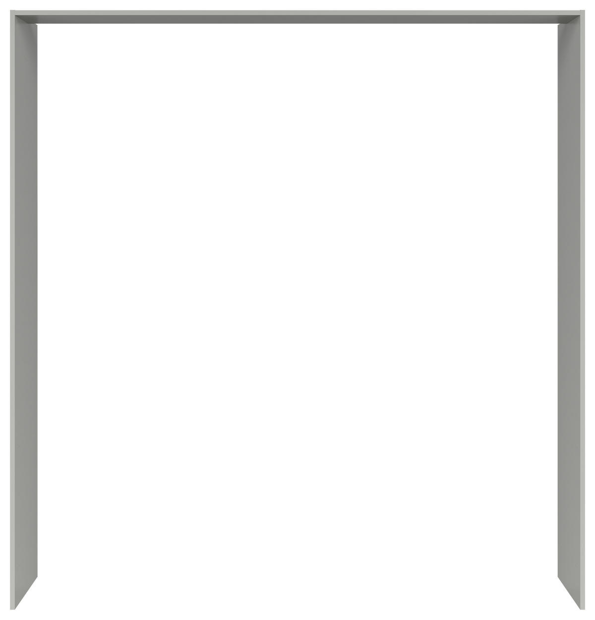 PASSEPARTOUTRAHMEN 213,7/222,7/58,5 cm   - Eiche grau, Basics, Holzwerkstoff (213,7/222,7/58,5cm) - Visiona