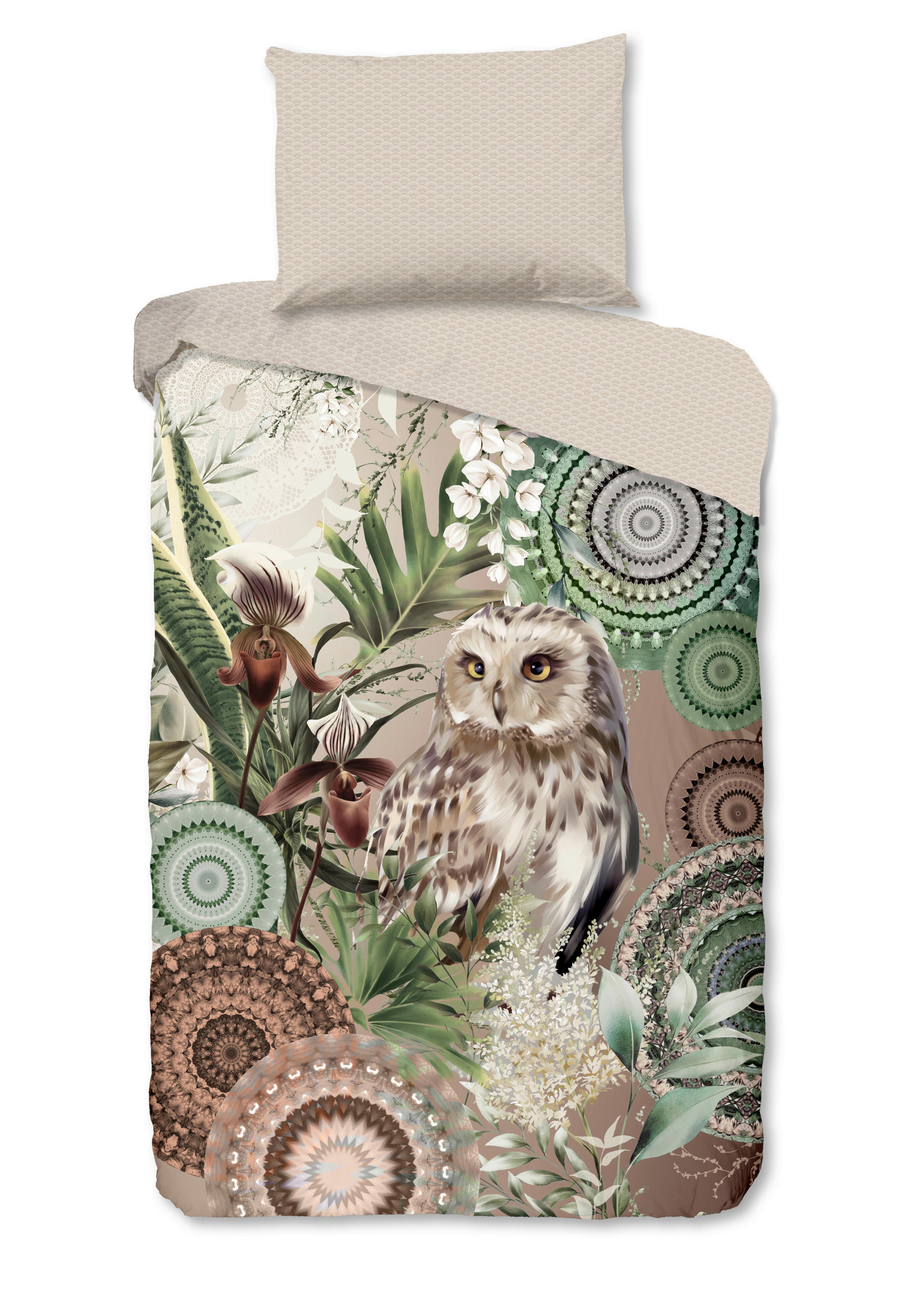 Bettwäsche Kirja Braun Sandfarben 140x200 cm