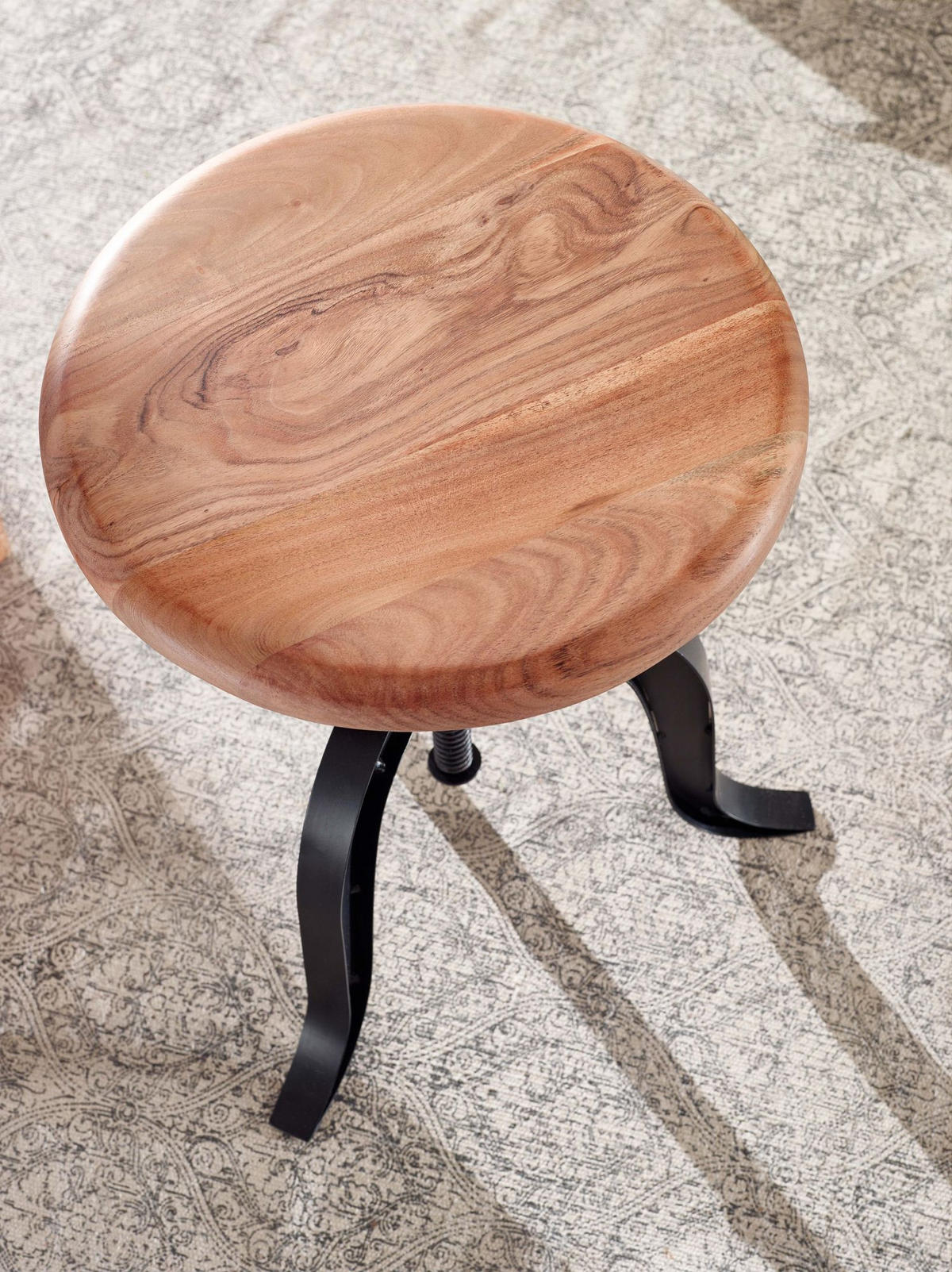 FORGATHATÓ ÜLŐKE - fekete, Modern, fa/fém (39/39/62,5cm) - MID.YOU