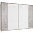 KLEIDERSCHRANK 4 -türig Eichefarben, Sandfarben, Weiß - Sandfarben/Eichefarben, Design, Holzwerkstoff (267/226/58cm) - Xora