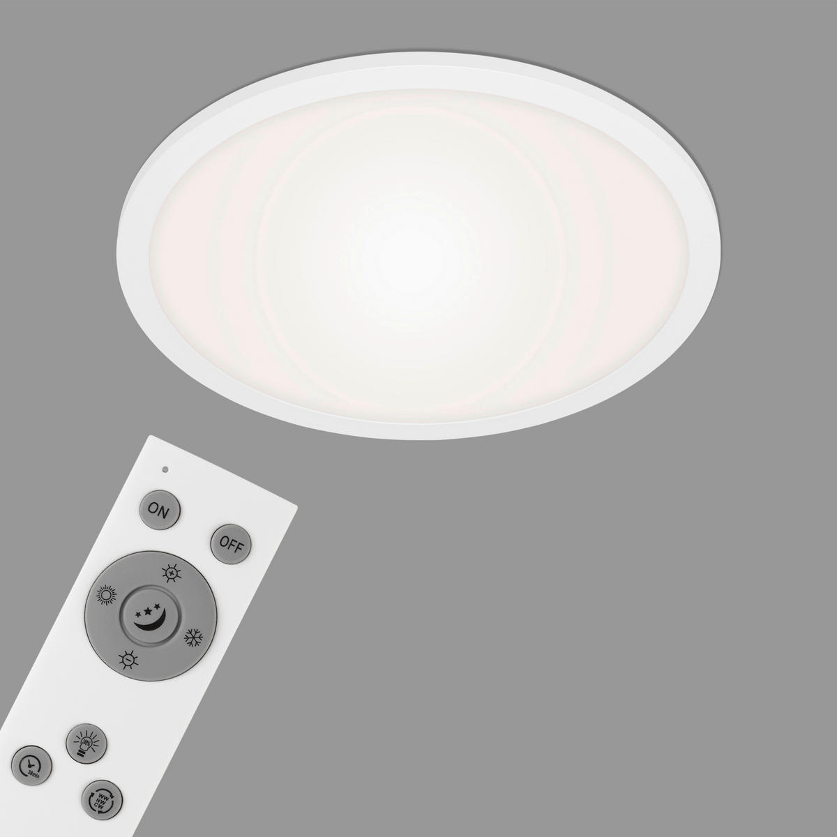 LED PLAFONJERA PIATTO  - bela, Osnovno, metal/plastika (40/6,2cm)