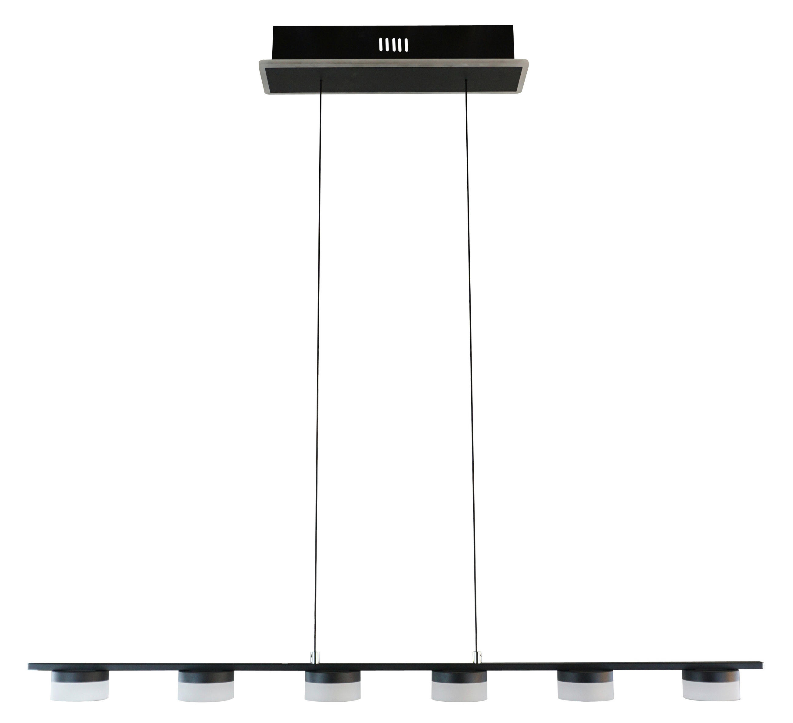 LED-HÄNGELEUCHTE 105/10/150 cm  - Schwarzchrom, Design, Kunststoff/Metall (105/10/150cm)