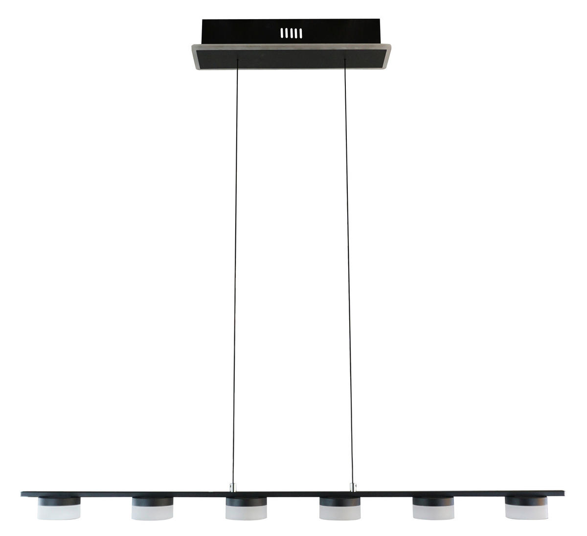LED-HÄNGELEUCHTE 105/10/150 cm  - Schwarzchrom, Design, Kunststoff/Metall (105/10/150cm)